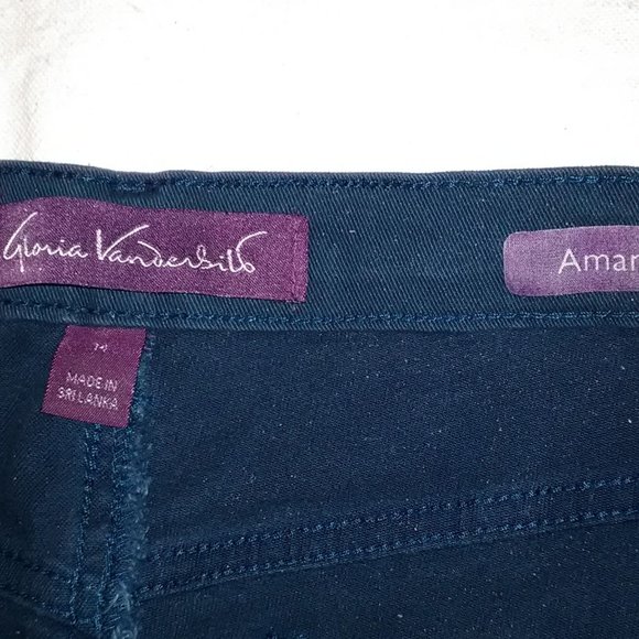 GLORIA VANDERBILT AMANDA JEANS TURQUOISE SIZE 14 AVG - Picture 9 of 10